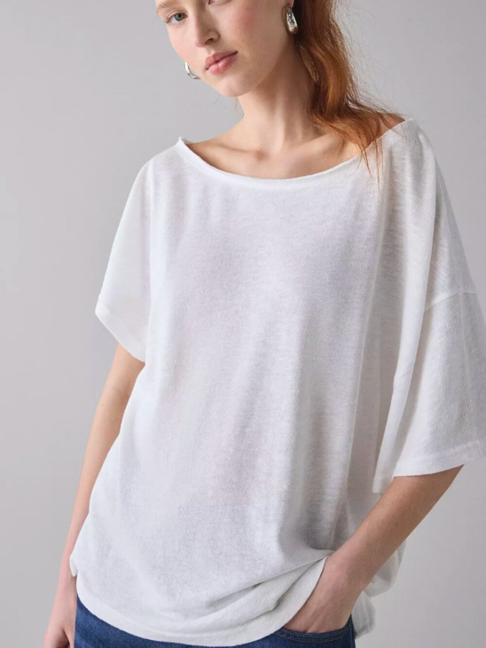 BDG COURTNEY OFF-THE-SHOULDER OVERSIZED T-SHIRT